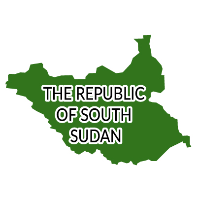 南スーダン共和国無料フリーイラスト｜英語(緑)